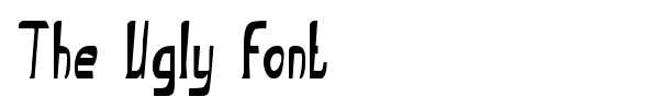 The Ugly font font preview